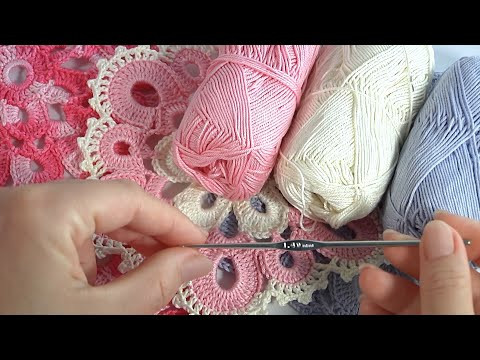 Вяжем крючком из остатков пряжи/Соединение МОТИВОВ крючком/Красивое полотно для любого изделия Вяжем крючком из остатков пряжи/Соединение МОТИВОВ крючком/Красивое полотно для любого изделия