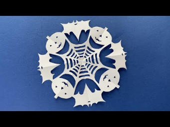 Kirigami Halloween Decorations | How to Make a Paper Web for Halloween | Halloween DIY Crafts