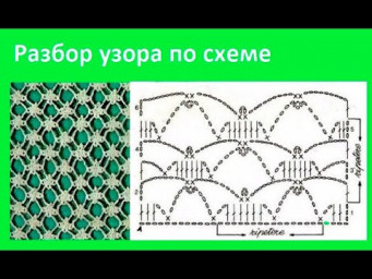 РАЗБОР узора - сетки по СХЕМЕ , вязание  КРЮКОМ, crochet beautiful pattern ( узор № 436)