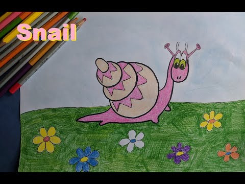 Як намалювати равлика олівцями | How to draw a snail