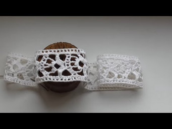 Вязаная Кайма  "Крылья" Прошва, вязаное кружево.Crochet border