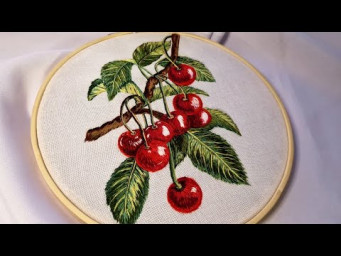Cherry Satin Embroidery