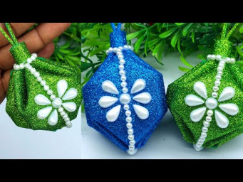 Low Budget Christmas Decor - Christmas Tree Ornaments Making at Home - Decorate With Me -Dollar Tree