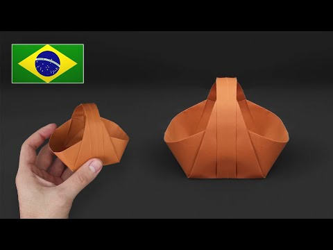 Como fazer uma Cestinha de Papel - Tutorial de Origami Como fazer uma Cestinha de Papel - Tutorial de Origami