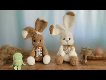 МК Зайка "Милашка" Крючком | Crochet tutorial Bunny "Cutie" 