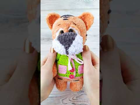 #Shorts Плюшевый тигренок крючком