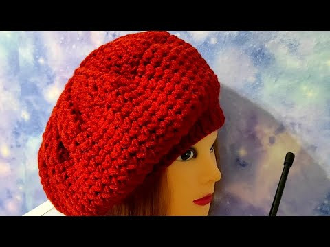БЕРЕТ КРЮЧКОМ. Подробный м.к. для начинающих.