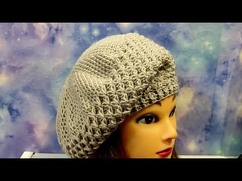 БЕРЕТ-ШАПКА КРЮЧКОМ, УЗОР ,,СОТЫ,, Берет для начинающих. БЕРЕТ-ШАПКА КРЮЧКОМ, УЗОР ,,СОТЫ,, Берет для начинающих.