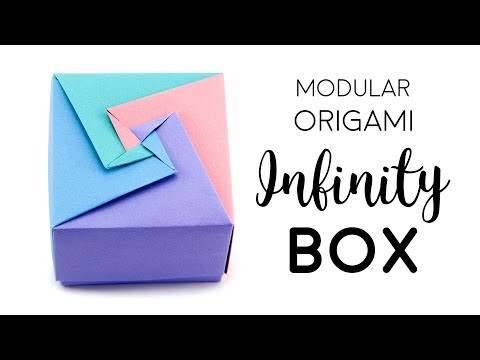 Modular Origami Box Tutorial - Infinity Lid - Paper Kawaii Modular Origami Box Tutorial - Infinity Lid - Paper Kawaii
