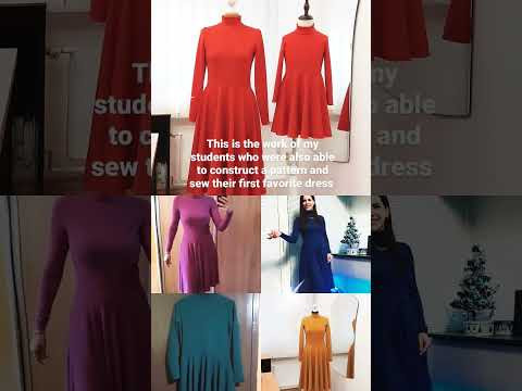 This is the work of my students who were also able to sew their first favorite dress #matus #online