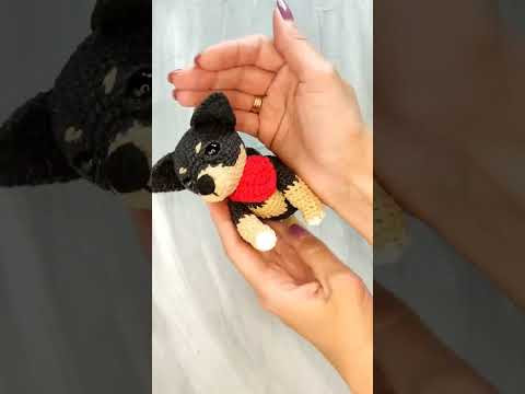Crocheted Chihuahua puppy amigurumi toys, stuffed animals pattern, DIY toy
