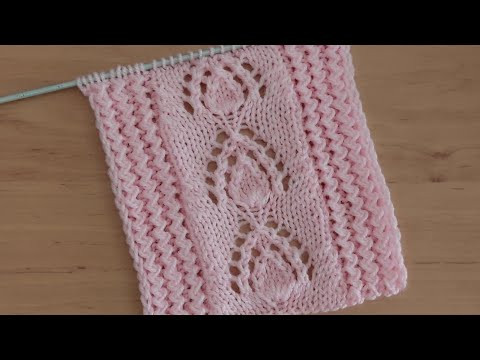 "Ажурные листья " Красивый узор спицами для кофточки,кардигана, свитера. "Ажурные листья " Красивый узор спицами для кофточки,кардигана, свитера.