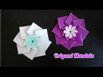 Origami Mandala/ Paper 8-Petal flower 折纸曼陀罗
