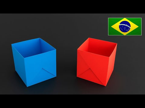 Como fazer uma caixinha de papel f&aacute;cil | Sem tesoura e sem cola | Origami passo a passo