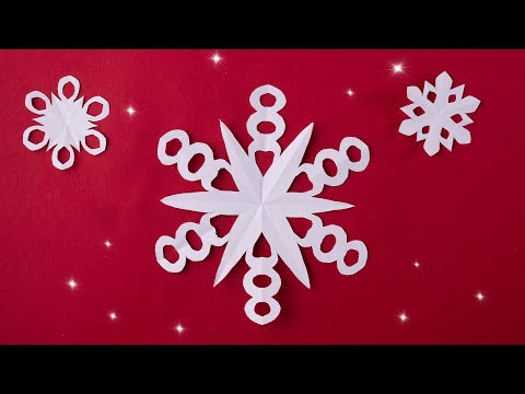 3 идеи сделать бумажные снежинки на Новый год [за 5 минут]
