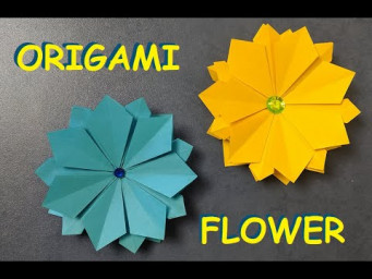 Квітка орігамі з паперу | Origami paper flower