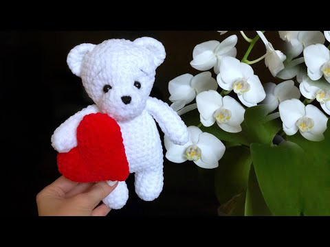 Мишка с сердечком крючком. МК. Часть 1 Мишка с сердечком крючком. МК. Часть 1