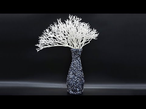 Самая простая техника объемного декора. Стильная ваза своими руками Самая простая техника объемного декора. Стильная ваза своими руками