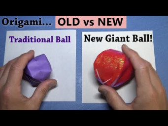 Origami Giant Ball ⚽ Twice as Big as Traditional Waterbomb Ball!