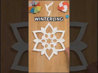 DIY PRESENT SNOWFLAKE WINTERLING STEP BY STEP | HOW TO CUT A SNOWFLAKE OUT OF PAPER INCL ART