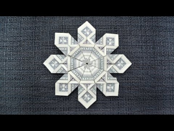 My MONEY SNOWFLAKE | Christmas Dollar Origami | Tutorial DIY by NProkuda