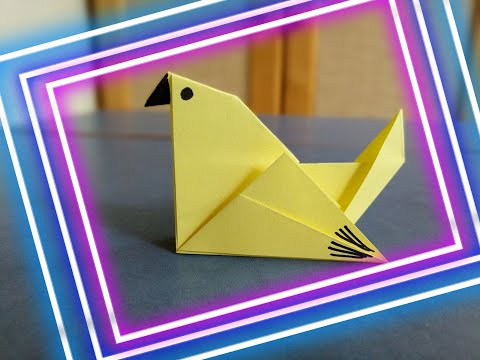 Птица из бумаги оригами  | Origami paper bird