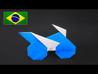 Moto de Origami | Como Fazer uma Motocicleta de Papel | Tutorial PT-BR