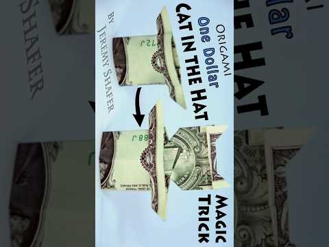 Origami Cat in the Hat - MAGIC TRICK! #shorts Origami Cat in the Hat - MAGIC TRICK! #shorts