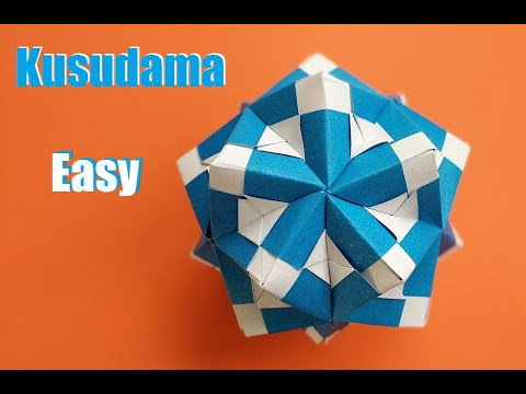 Оригинальная кусудама из бумаги | Шар из бумаги | Easy paper kusudama