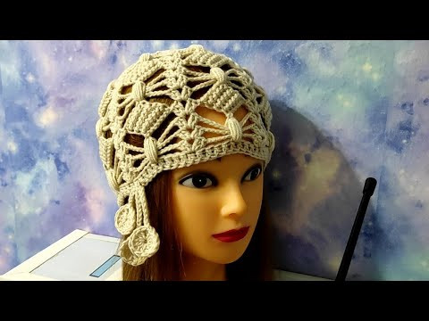 Оригинальная, летняя шапочка крючком. Подробное видео для начинающих. Оригинальная, летняя шапочка крючком. Подробное видео для начинающих.