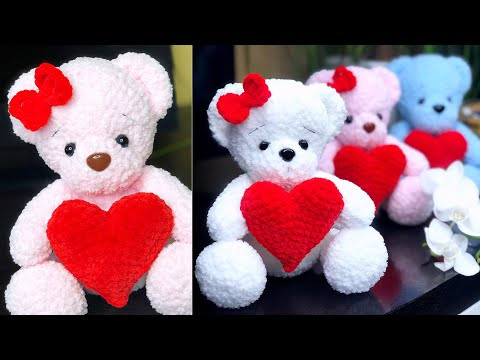 Мишка с сердцем на день влюблённых. Мастер-класс. Часть 2 Мишка с сердцем на день влюблённых. Мастер-класс. Часть 2