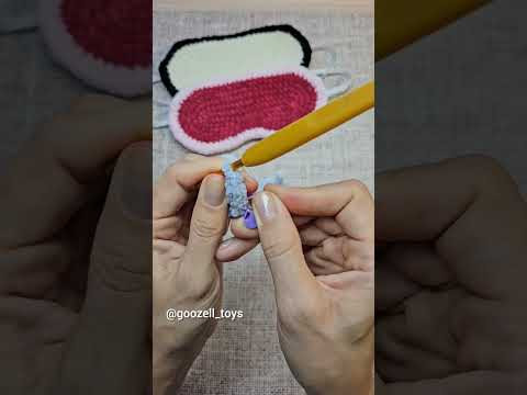 Маска для сна своими руками (вязание крючком). Полный бесплатный МК в инсте и ВК @goozell_toys.