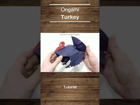 Origami Turkey #shorts #thanksgiving #christmas Origami Turkey #shorts #thanksgiving #christmas