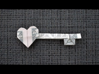 Nice MONEY KEY with the HEART | Dollar Origami for Valentine's Day | Tutorial (Phong Tran Origam
