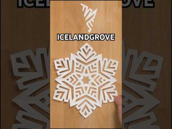 ICELANDGROVE SNOWFLAKE PAPER CRAFT  TUTORIAL | HOW TO CUT A SNOWFLAKE OUT OF PAPER INCLART
