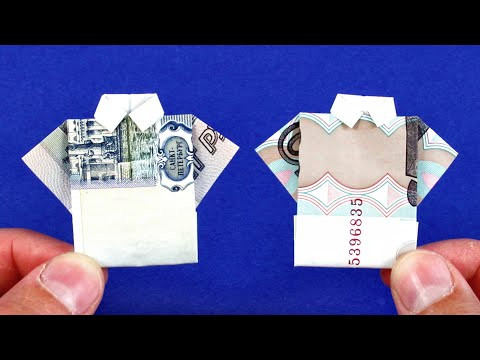Как сделать рубашку из купюры - Схемы манигами Как сделать рубашку из купюры - Схемы манигами