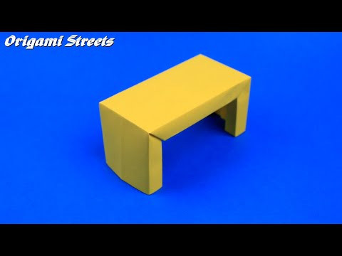 Как сделать стол из бумаги. Оригами стол Как сделать стол из бумаги. Оригами стол