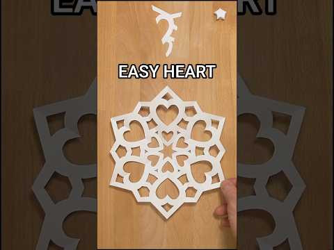 EASY HEART SNOWFLAKE STEP BY STEP | TOP CHRISTMAS DECOR IDEAS INCLART