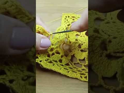 Как соединить квадраты крючком #shorts Как соединить квадраты крючком #shorts
