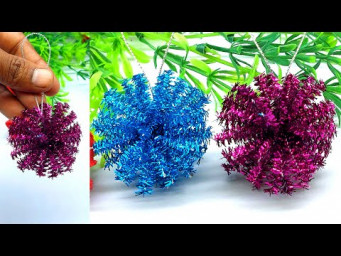 DIY Christmas Tree Topper 2025 | Beautiful Christmas Ball Ornaments Making at Home | Easy Decor