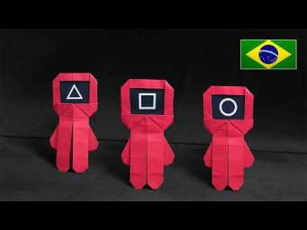 Como Fazer um Origami de Guarda da S&eacute;rie 'Round 6' &ndash; Tutorial Completo Passo a Passo!