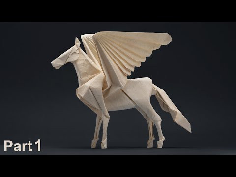 Origami Pegasus (Satoshi Kamiya) part 1 Origami Pegasus (Satoshi Kamiya) part 1