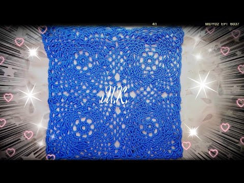 Салфетка из мотивов крючком. Салфетка из мотивов крючком.