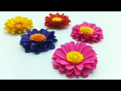 Beautiful Flowers Making With Color Paper | Paper Flowers Making | Home Decor | DIY Paper Craft Beautiful Flowers Making With Color Paper | Paper Flowers Making | Home Decor | DIY Paper Craft