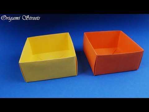 Как сделать коробку из бумаги. Оригами