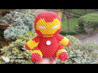 DIY paper Iron man toy tutorial P2 | Hombre de Acero tutorial de origami 3d