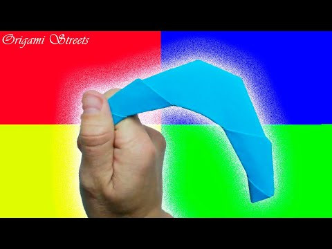 Как сделать оригами бумеранг из бумаги Как сделать оригами бумеранг из бумаги
