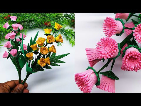 Best Easy Beautiful Glitter Flower Making | DIY | Paper Crafts | Home Decor Ideas Best Easy Beautiful Glitter Flower Making | DIY | Paper Crafts | Home Decor Ideas