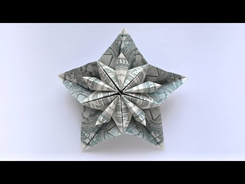 My MONEY FLOWER IN STAR | Modular Dollar Origami | Tutorial DIY by NProkuda