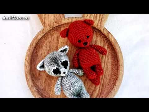 Амигуруми: схема Мини лисичка и енот VINTAGE. Игрушки вязаные крючком - Free crochet patterns.